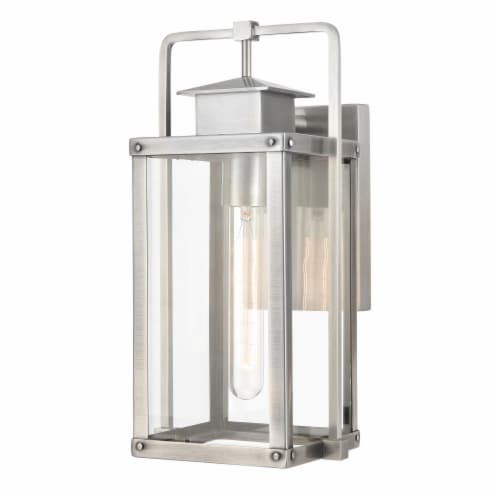 Crested Butte 14'' High 1-Light Outdoor Sconce - Antique Brushed Aluminum Perspective: front