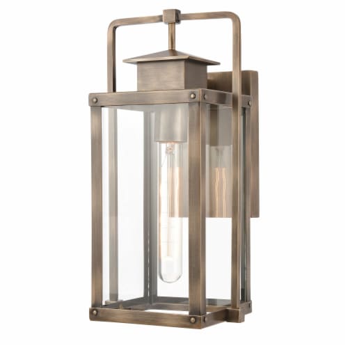 Crested Butte 14'' High 1-Light Outdoor Sconce - Vintage Brass Perspective: front