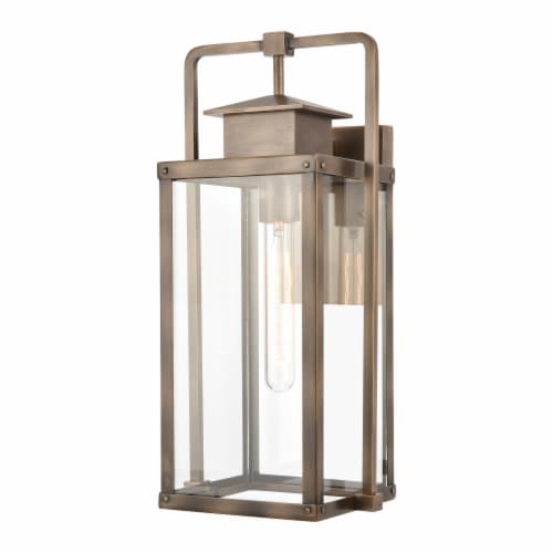 Crested Butte 17'' High 1-Light Outdoor Sconce - Vintage Brass Perspective: front