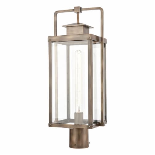 Crested Butte 23'' High 1-Light Outdoor Post Light - Vintage Brass Perspective: front