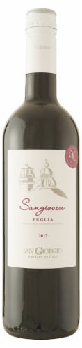 San Giorgio Sangiovese Di Puglia Italy Red Wine Perspective: front
