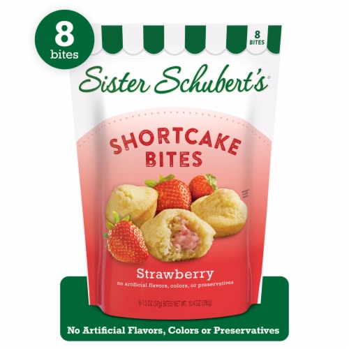 Sister Schubert’s Strawberry Shortcake Bites Perspective: front