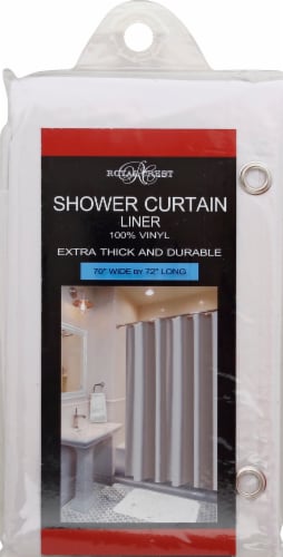 Royal Crest Shower Curtain Liner - White Perspective: front