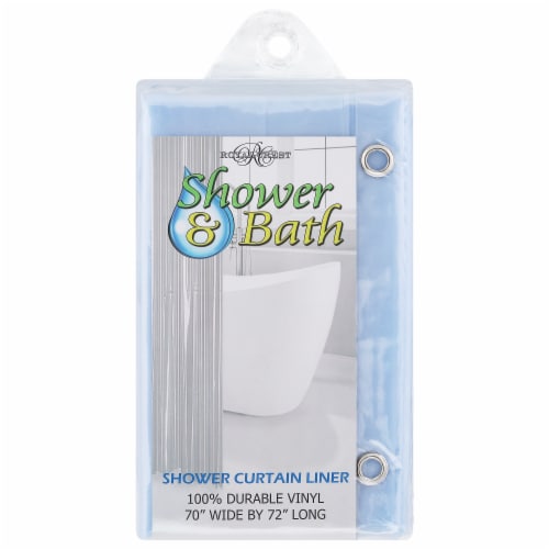 Royal Crest Shower Curtain Liner - Clear Perspective: front
