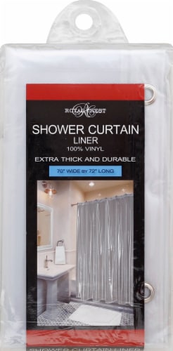 Royal Crest Shower Curtain Liner - Clear Perspective: front