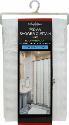 Royal Crest Peva White Shower Curtain Liner Perspective: front