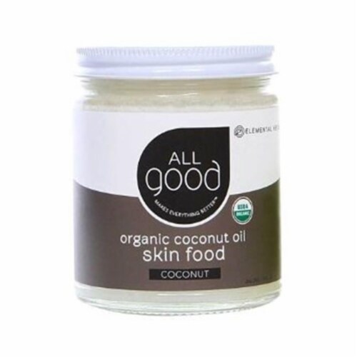 Elemental Herbs All Good Organic Coconut Oil Skin Food Perspective: front