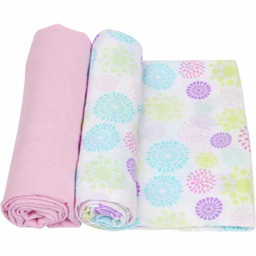 Miracle Baby MiracleWare Colorful Bursts Muslin Swaddle Blankets Perspective: front