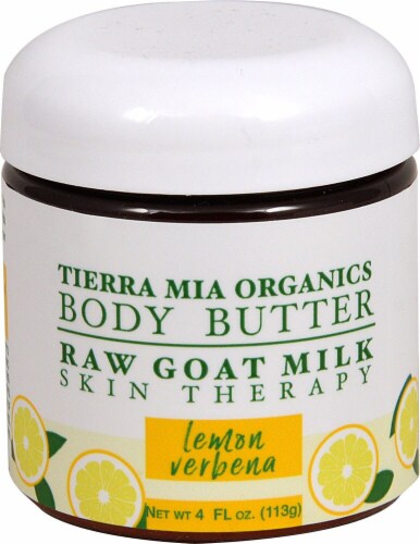 Tierra Mia Organics  Raw Goat Milk Body Butter Lemon Verbena Perspective: front