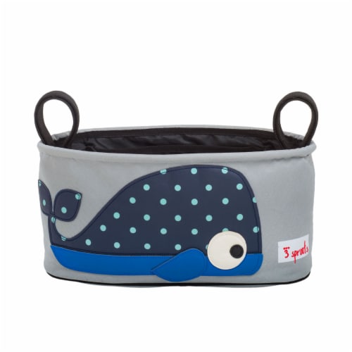 3 Sprouts Universal Stroller Organizer - Baby Jogger Caddy with Cup Holder, Whale Perspective: front