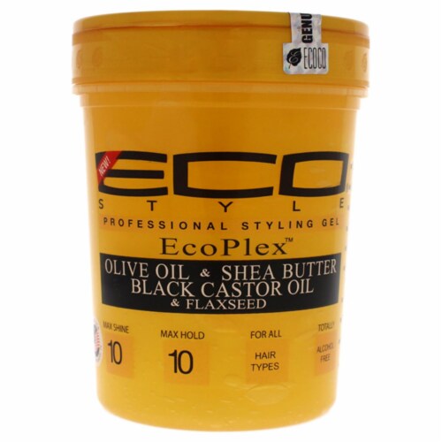 Ecoco I0107768 32 oz Eco Style Gel for Unisex, Olive Oil - Shea Butter Black Castor Oil & Fla Perspective: front