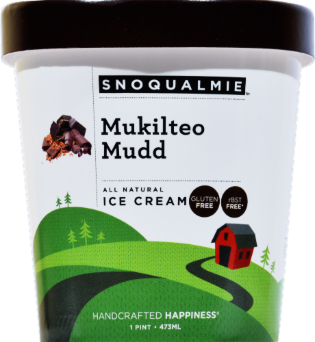 Snoqualmie Mukilteo Mudd Ice Cream Pint Perspective: front