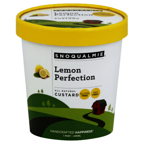 Snoqualmie Lemon Perfection Frozen Custard Pint Perspective: front