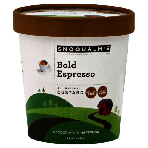 Snoqualmie Bold Espresso Frozen Custard Pint Perspective: front