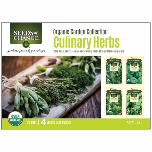 Seeds of Change® Organic Garden Collection Culinary Herb Seed Packets Perspective: front