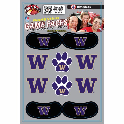 Fan-A-Peel® UW® Peel & Stick Game Faces® Pack Perspective: front