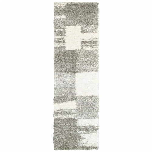 Oriental Weavers Henderson 5502H 2x8 Runner - Ivory/ Grey-Polypropylene Perspective: front