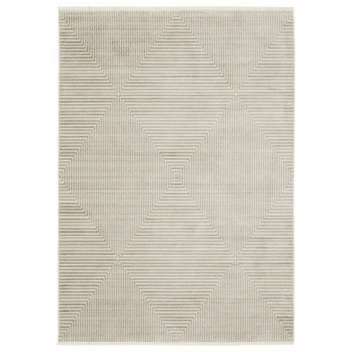 Oriental Weavers B4150E160230ST 5 ft. 3 in. x 7 ft. 6 in. Bauer 4150E Rectangle Area Rug, Bei Perspective: front