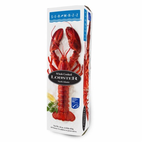 Seamazz® Whole Cooked North Atlantic Lobster Perspective: front