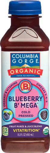 Columbia Gorge® Organic Blueberry B'mega Fruit Puree Perspective: front