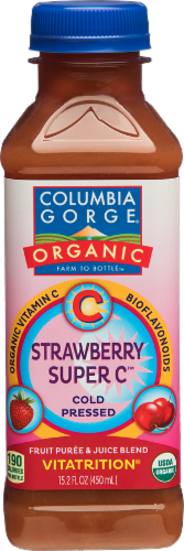 Columbia Gorge® Organic Strawberry Super C Fruit Juice Perspective: front
