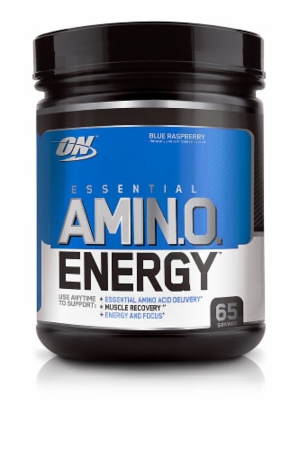 Optimum Nutrition Essential AMIN.O Energy™ Blue Raspberry Perspective: front