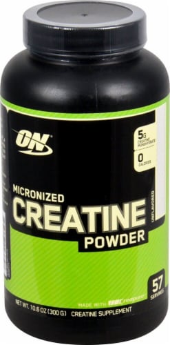 Optimum Nutrition Unflavored Micronized Creatine Powder Perspective: front