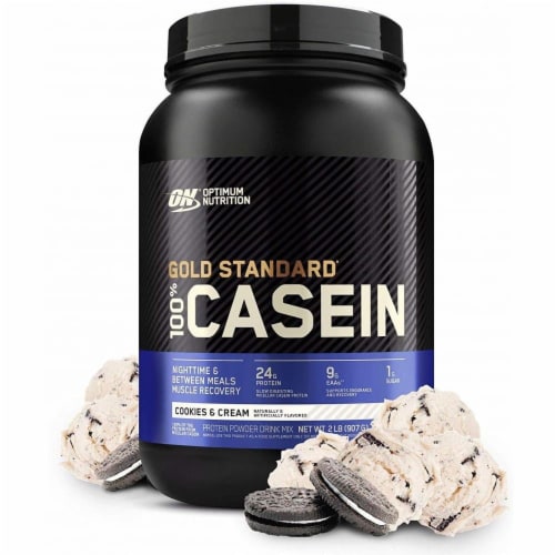 Optimum Nutrition  Gold Standard 100% Casein   Cookies & Cream Perspective: front