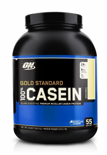 Optimum Nutrition  Gold Standard 100% Casein   Creamy Vanilla Perspective: front