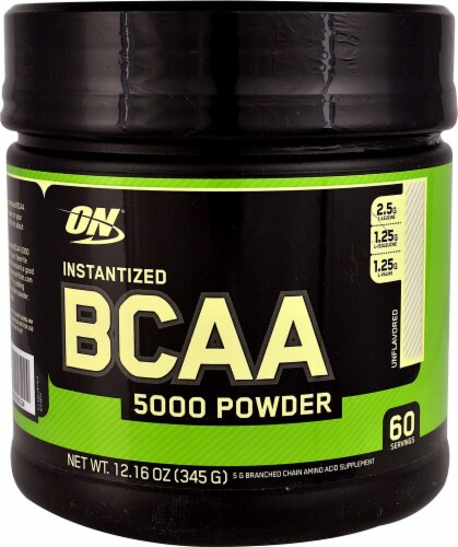 Optimum Nutrition Instantized BCAA 5000 Powder Unflavored Perspective: front