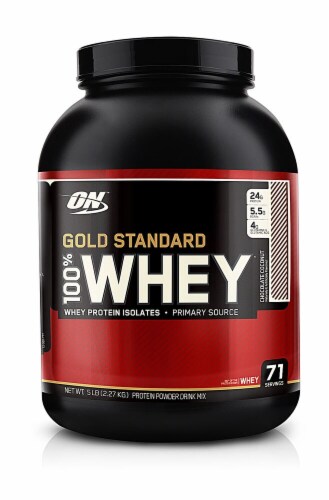 Optimum Nutrition™ Gold Standard Chocolate Coconut 100% Whey Protein Powder Perspective: front