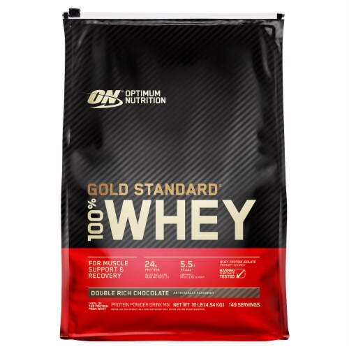 Optimum Nutrition Gold Standard® 100% Whey Protein Isolates Double Rich Chocolate Perspective: front