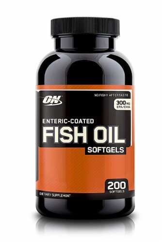 Optimum Nutrition  Enteric-Coated Fish Oil Softgels Perspective: front