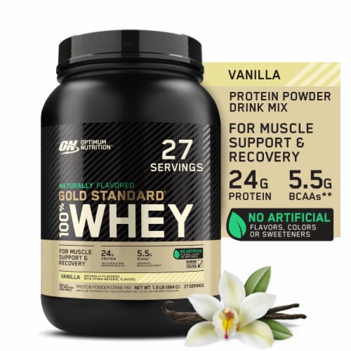 Optimum Nutrition® Gold Standard Naturally Flavored Vanilla 100% Whey™  Protein Powder, 1.9 lb - Pay Less Super Markets