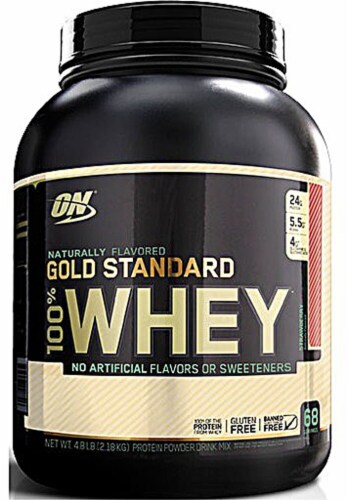 Optimum Nutrition Gold Standard Natural 100% Whey, Chocolate - 4.8 lb jar