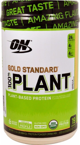Optimum Nutrition  Gold Standard® 100% Plant Protein   Vanilla Perspective: front