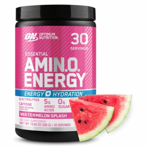 Optimum Nutrition® Amino Energy + Electrolytes Watermelon Splash Dietary Supplement Perspective: front