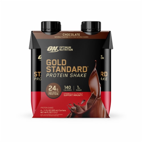 Optimum Nutrition Gold Standard Chocolate Protein Shake Perspective: front