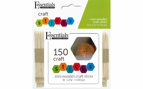 100 pcs New Colored Natural Wood Popsicle Sticks Wooden Craft Sticks 4-1/2  x 3/8, 1 - Kroger