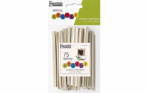 100 Pcs New Colored Natural Wood Popsicle Sticks Wooden Craft Sticks 4-1/2 x 3/8