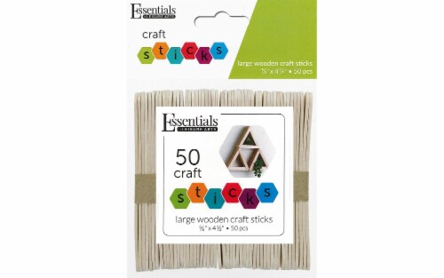 EBL Wood Craft Sticks Large .63x4.5 50pc Perspective: front