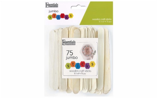 EBL Wood Craft Sticks Jumbo .75x6" 75pc Perspective: front