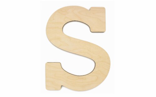 EBL Wood Letter 9.5  Birch S Perspective: front