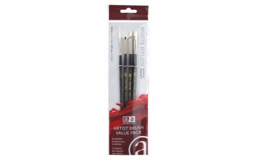 Essentials by Leisure White Nylon Acrylic Artist Brush Set Perspective: front