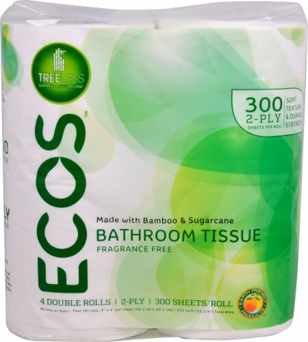 Earth Friendly ECOS 2-Ply Toilet Paper Fragrance Free Perspective: front