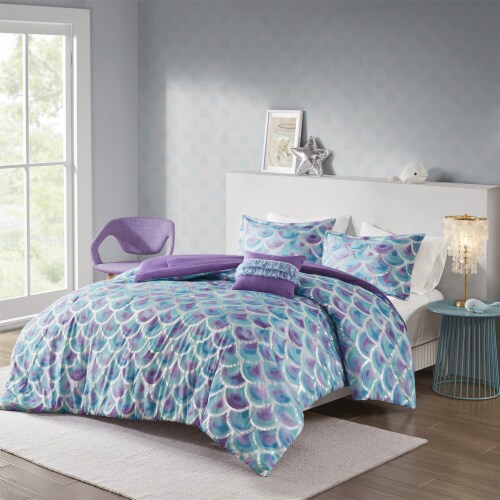 Teal and purple bedding sales