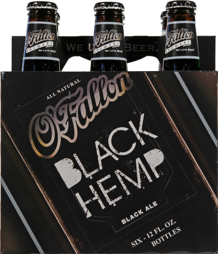O’Fallon Brewery Black Hemp Black Ale 6 Pack Perspective: front