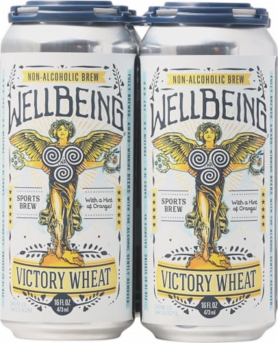 WellBeing Victory Wheat Non-Alcoholic Brew Perspective: front