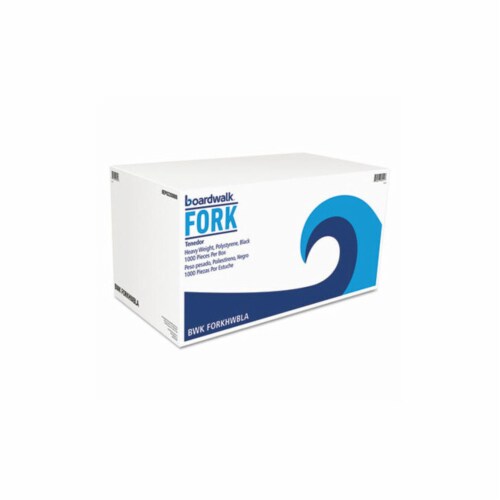 Boardwalk FORKHWBLA Full Length Polystyrene Cutlery- Fork- Black- 1000-Carton Perspective: front