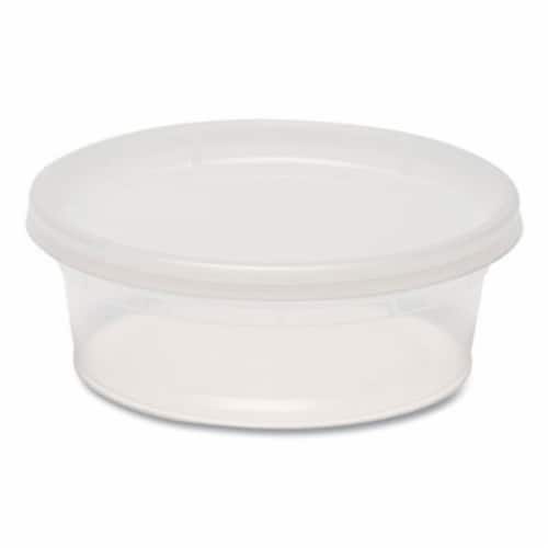 Plastic Deli Container with Lid, 8 oz, Clear, Plastic, 240/Carton Plastic Deli Container with Lid, 8 oz, Clear, Plastic, 240/Carton